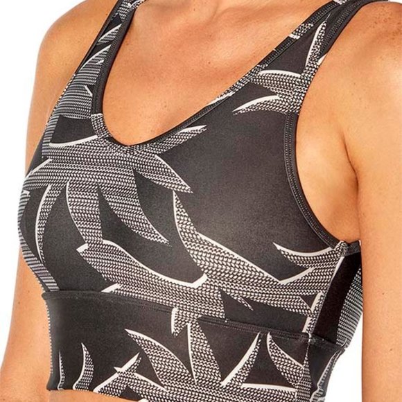 NWT Black Mono Palms Convertible Sports Bra - Picture 3 of 3